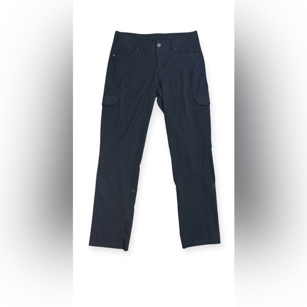 REI Kuhl Women's Freeflex Cargo pants Size 12 Koal Gray Lightweight hiking ❤️ - Picture 2 of 4